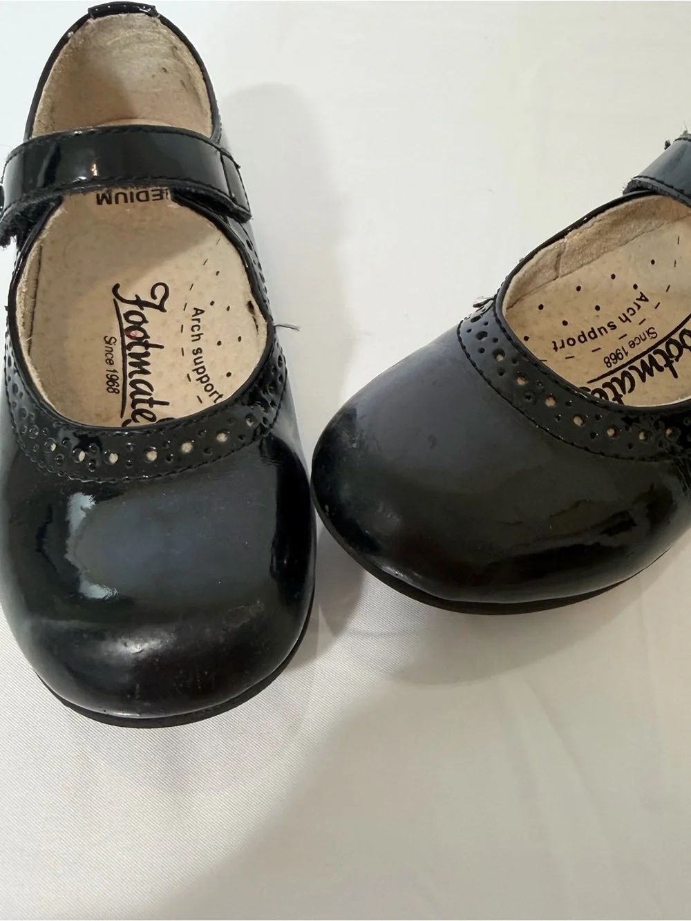 🖤 FootMates Girls Black Patent Mary Jane Dress Shoes | Size 10.5 🖤